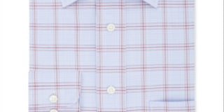 Eagle Men's Classic Regular Fit Non Iron Stretch Collar Check Dress Shirt Blue Size XL