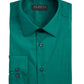 Alfani Men's Slim Fit Performance Stretch Easy Care Solid Dress Shirt Green Size XL