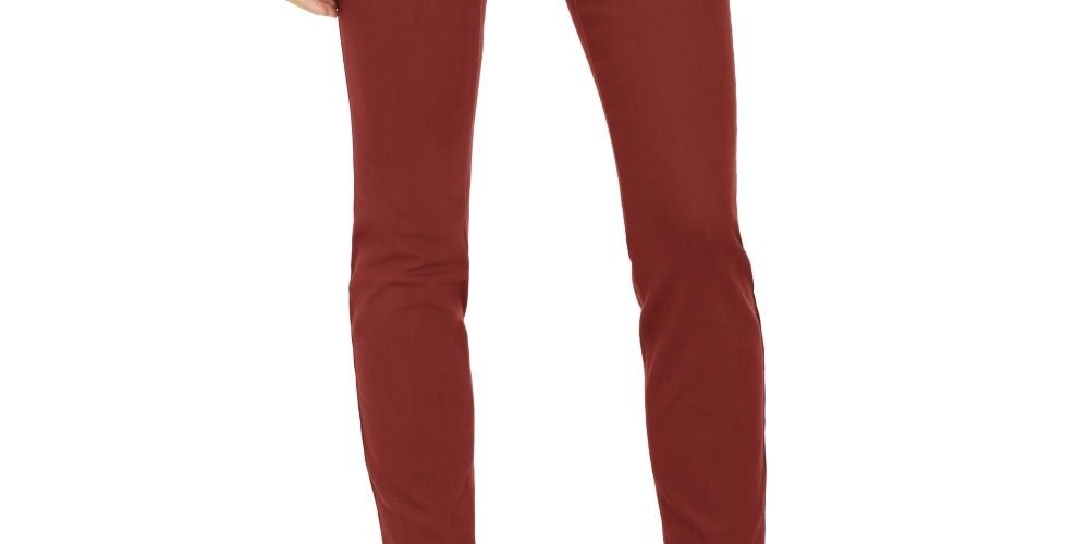 INC International Concepts Women's Incessentials Curvy-Fit Skinny Jeans Red Size 6
