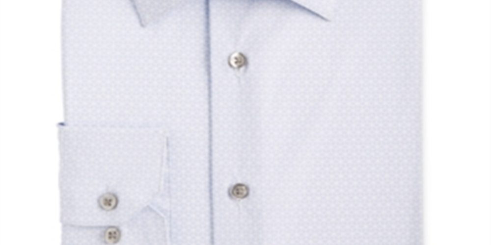Alfani Men's Geometric Print Dress Shirt Blue Size 16X16