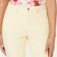 Charter Club Women's Tummy Control Bristol Capri Jeans Yellow Size 14