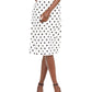 INC Womens White Polka Dot Below the Knee Pencil Skirt White Size Large