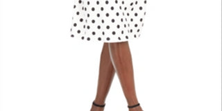 INC Womens White Polka Dot Below the Knee Pencil Skirt White Size Large