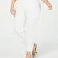 Charter Club Women's Plus Mid Rise Skinny Jeans White Size 14W