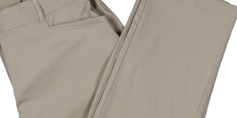JM Collection Women's Regular and Short Length Curvy Fit Straight Leg Pants Cream Size 16 S