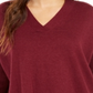 Style & Co Women's V Neck Tunic Winestone Size -Petite L