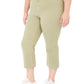 Celebrity Pink Women's Plus Size Montauk Cropped Pants Green Size 20W