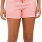 Style & Co Women's Solid Linen Shorts Pink Size Medium