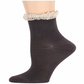 Free People Women's Darling Waffle Knit Ankle Crew Cut Socks Shoes Black Size Regular