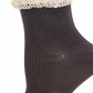 Free People Women's Darling Waffle Knit Ankle Crew Cut Socks Shoes Black Size Regular