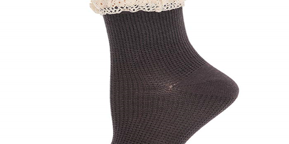 Free People Women's Darling Waffle Knit Ankle Crew Cut Socks Shoes Black Size Regular