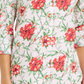 Charter Club Women's Printed Button Front Roll Tab Sleeve Top Pink Size Petite Small