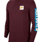 Nike Men's Sportswear Just Do It Long Sleeve Night Casual T-Shirt Purple Size 2XL