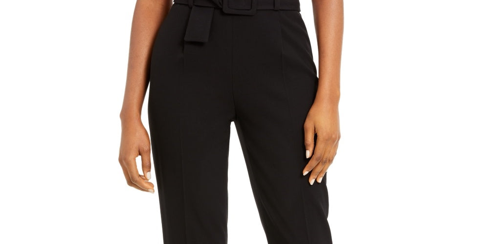 Bar III Women's Belted Pants Black Size 8