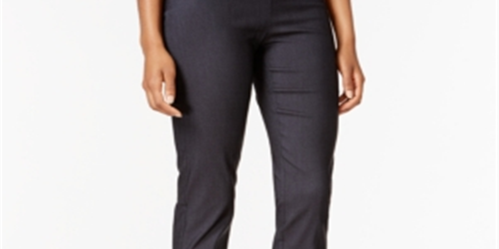 JM Collection Women's Studded Pull on Pants & Short Gray Size Petite MS