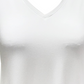 JM Collection Women's V Neck T-Shirt White Size Small