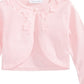 Bonnie Jean Little Girl's Floral Trim Cotton Cardigan Pink Size 6