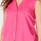 Style & Co Women's Cinched Side Sleeveless Top Pink Size Petite M