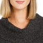 Style & Co Women'sTextured Long Sleeve Cowl Neck Sweater Gray-Black Size PP