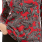 Karen Scott Women's Dotted Scrolls Henley Top Red Size Small