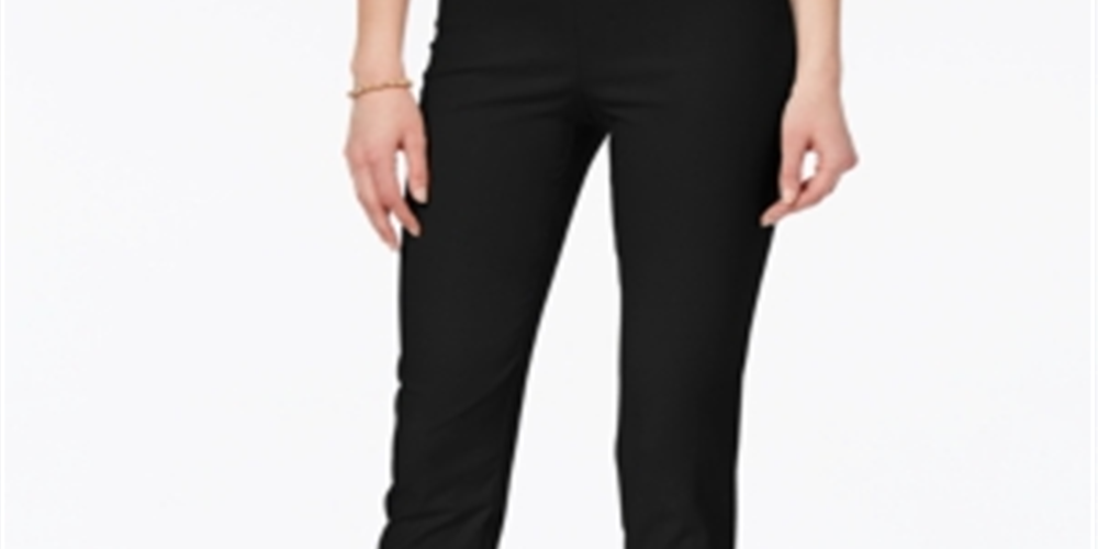 Charter Club Women's Chelsea Tummy Control Ankle Pants Gray Size 8 Petite