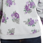 Karen Scott Women's Floral Print Sweatshirt Gray Floral Size X-Small