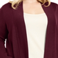 JM Collection Women's Button Sleeve Flyaway Cardigan Sweater Cherry Pie Size 0X