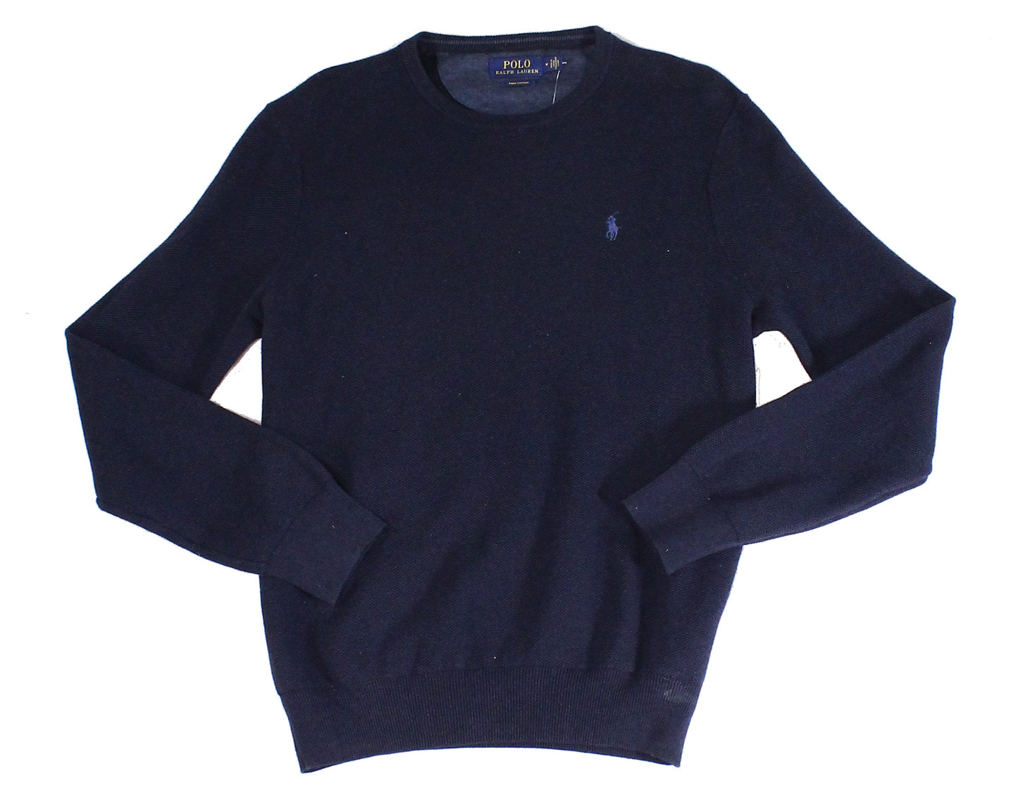 Ralph Lauren Men's Cotton Crewneck Sweater Blue Size Medium