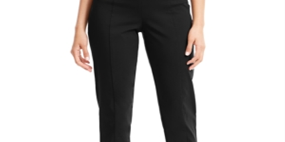JM Collection Women's Lace up Skinny Ankle Pants Black Size Petite XL