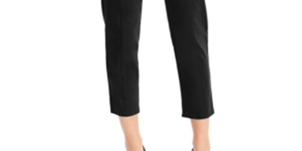 JM Collection Women's Lace up Skinny Ankle Pants Black Size Petite XL