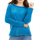 Style & Co Women's Chenille Sweater Blue Size Petite L