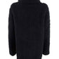 Style & Co Women's Faux Sherpa Cowlneck Sweater Black Size Petite Small