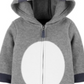 Carter's Boy's Sloth Hooded Fleece Playsuit Gray Size 18MOS