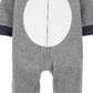 Carter's Boy's Sloth Hooded Fleece Playsuit Gray Size 18MOS