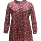 Style & Co Women's Floral Print Tunic Wine Size Large