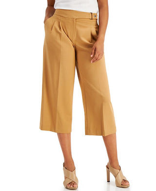 Calvin Klein Women's Luxe Wide Leg Pants Brown Size 8