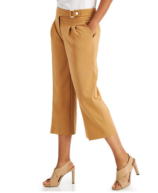 Calvin Klein Women's Luxe Wide Leg Pants Brown Size 8