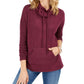 Style & Co Women's Drawstring Cowl Neck Sweater Red Size X-Small