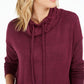 Style & Co Women's Drawstring Cowl Neck Sweater Red Size X-Small