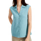 Alfani Women's Sleeveless Blouse Green Size X-Large
