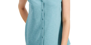 Alfani Women's Sleeveless Blouse Green Size X-Large