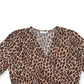 Charter Club Women's 3/4 Sleeve Crossover V Neck Blouse Brown Size Medium