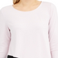Alfani Women's Colorblocked Asymmetrical Top Pink Combo  Size XX-Large