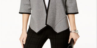 Alfani Women's Drape Front Cardigan Gray Size Petite Small