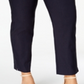 Charter Club Women's Plus Tummy Slimming Slim Cropped Pants Blue Size 14W