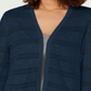 Charter Club Women's Pointelle Stripe Cardigan Blue Size Petite Medium