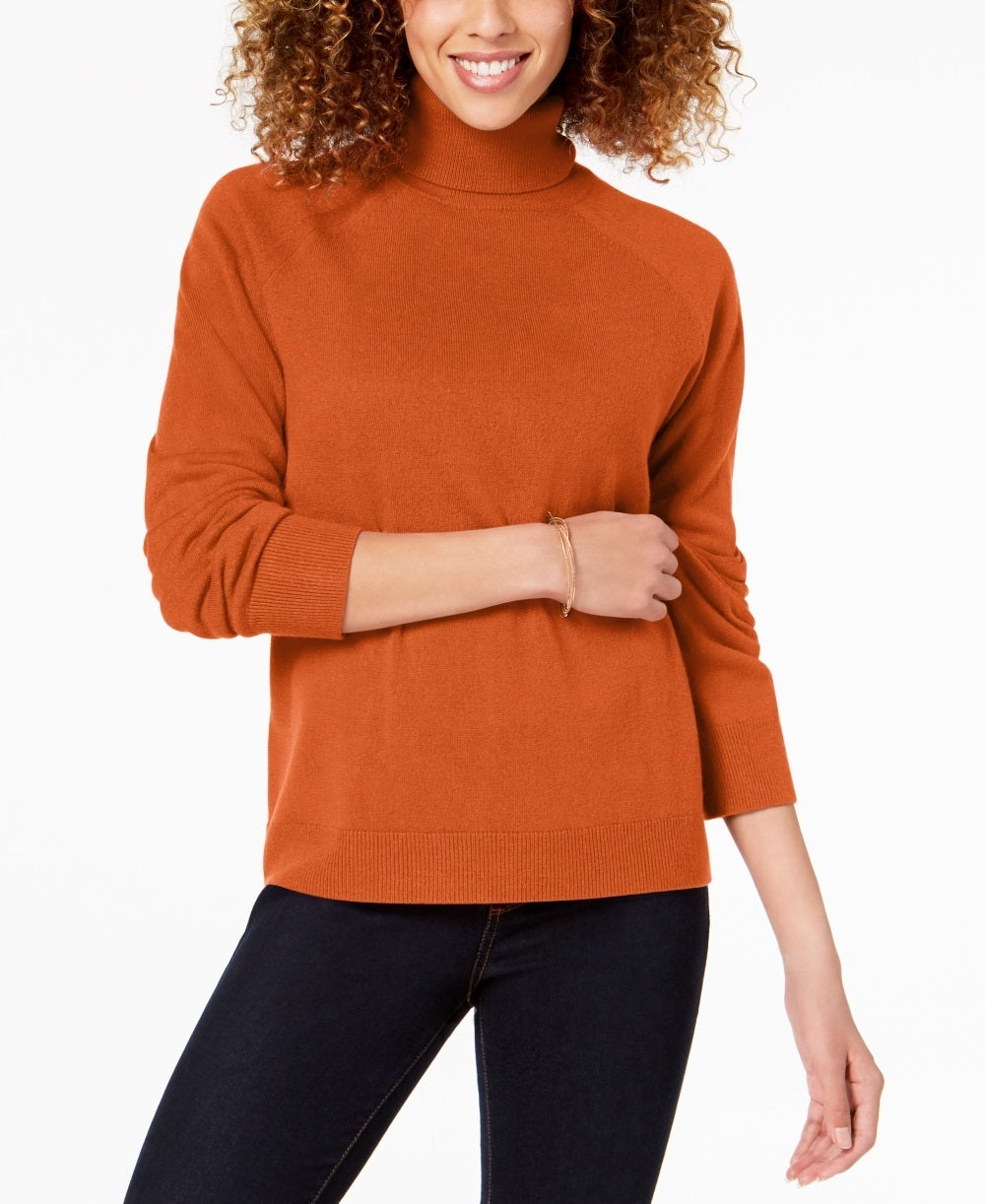 Karen Scott Women's Turtleneck Sweater Brown Size X-Large