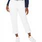 Style & Co Women's Curvy Fit Cuffed Girlfriend Jeans White Size 2