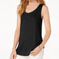 Maison Jules Women's Scoop Neck Tank Top Black Size Medium