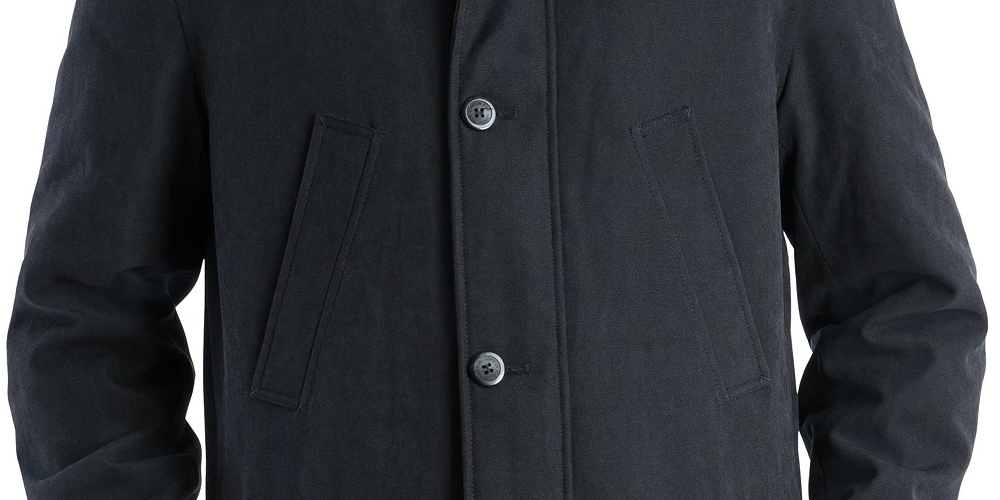 London Fog Men's Zip Up Coat Black Size Large